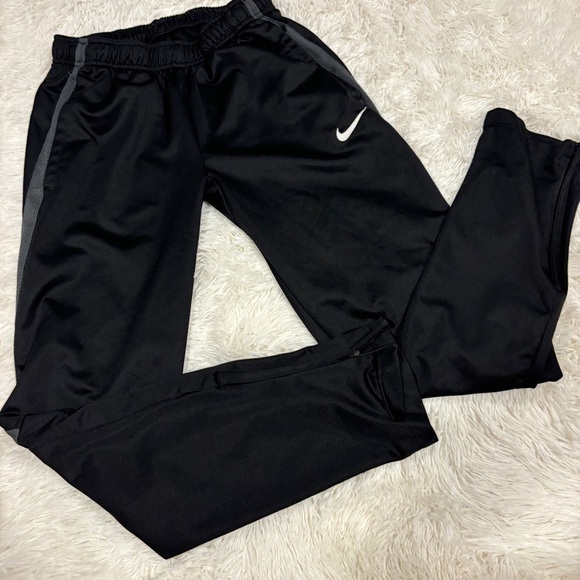 Nike Women's Black Mesh ankle zip Stripe Training Pants 836120 020 Size Small - Picture 1 of 13